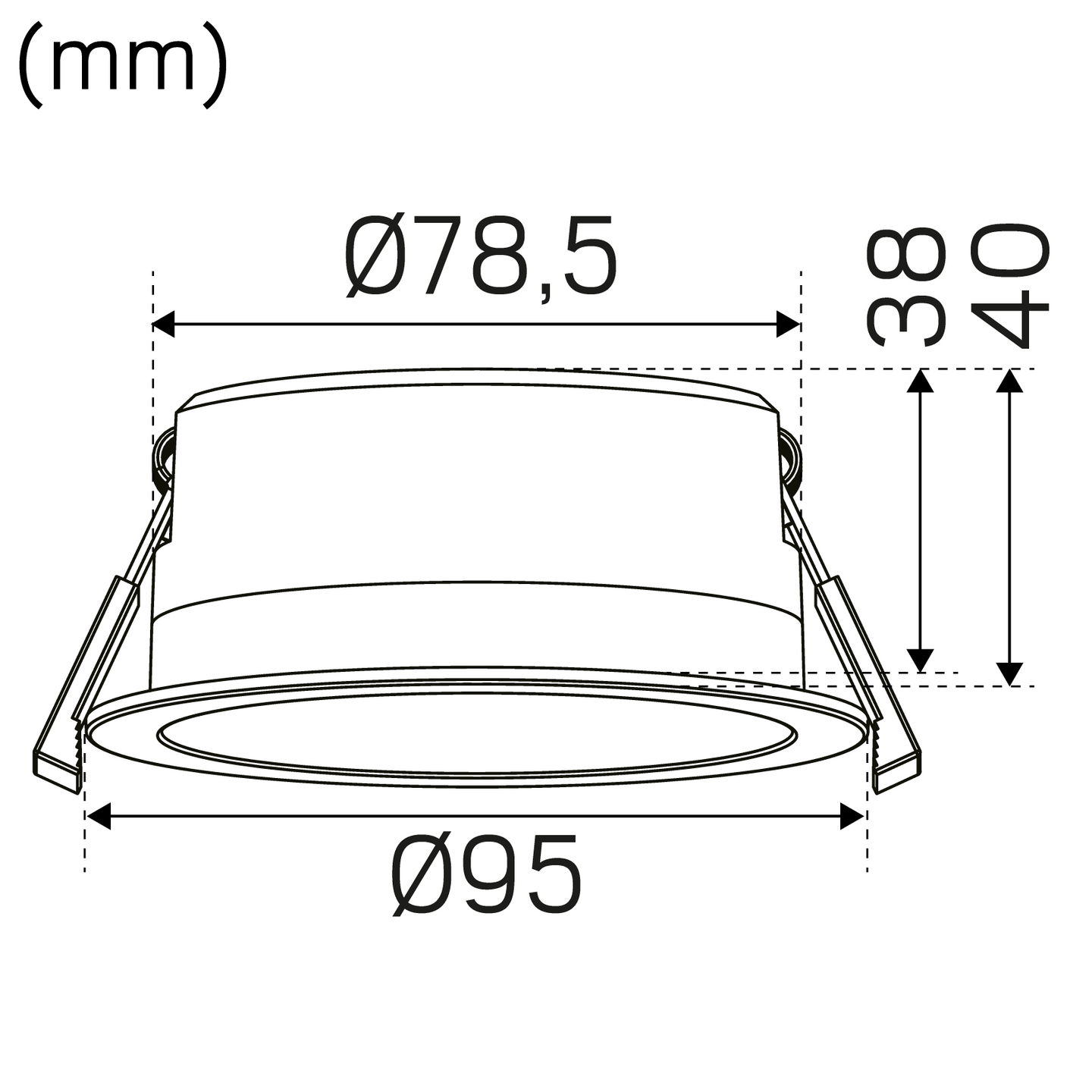 Alasvalo Hide-a-lite Level Quick ISO 2700K musta