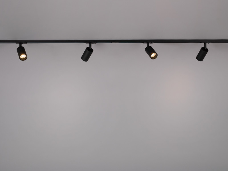 Kohdevalaisin Hide-a-lite Focus Track GU10 Kit 4-os 1-vaihe musta