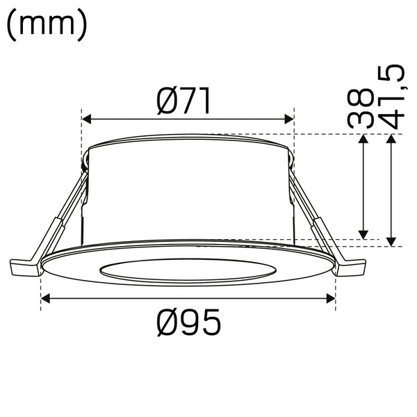 Alasvalo Hide-a-lite Comfort G4 Quick ISO IP44 520lm 7,5W Tune 36° valkoinen