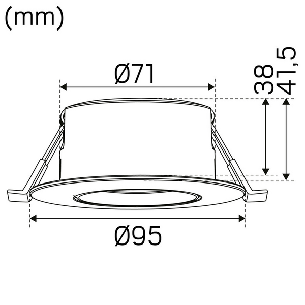Alasvalo Hide-a-lite Comfort G4 Quick ISO Tilt IP44 650lm 7,5W 927 36° valkoinen