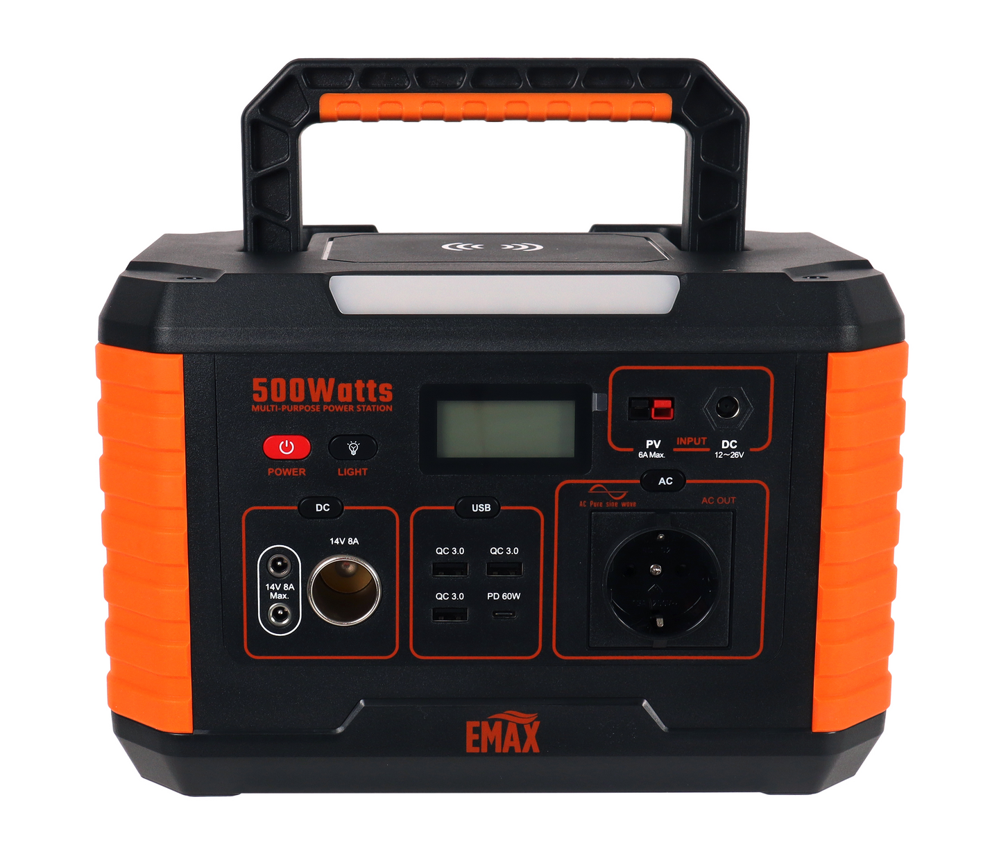 Latausasema Emax 500W, 519Wh