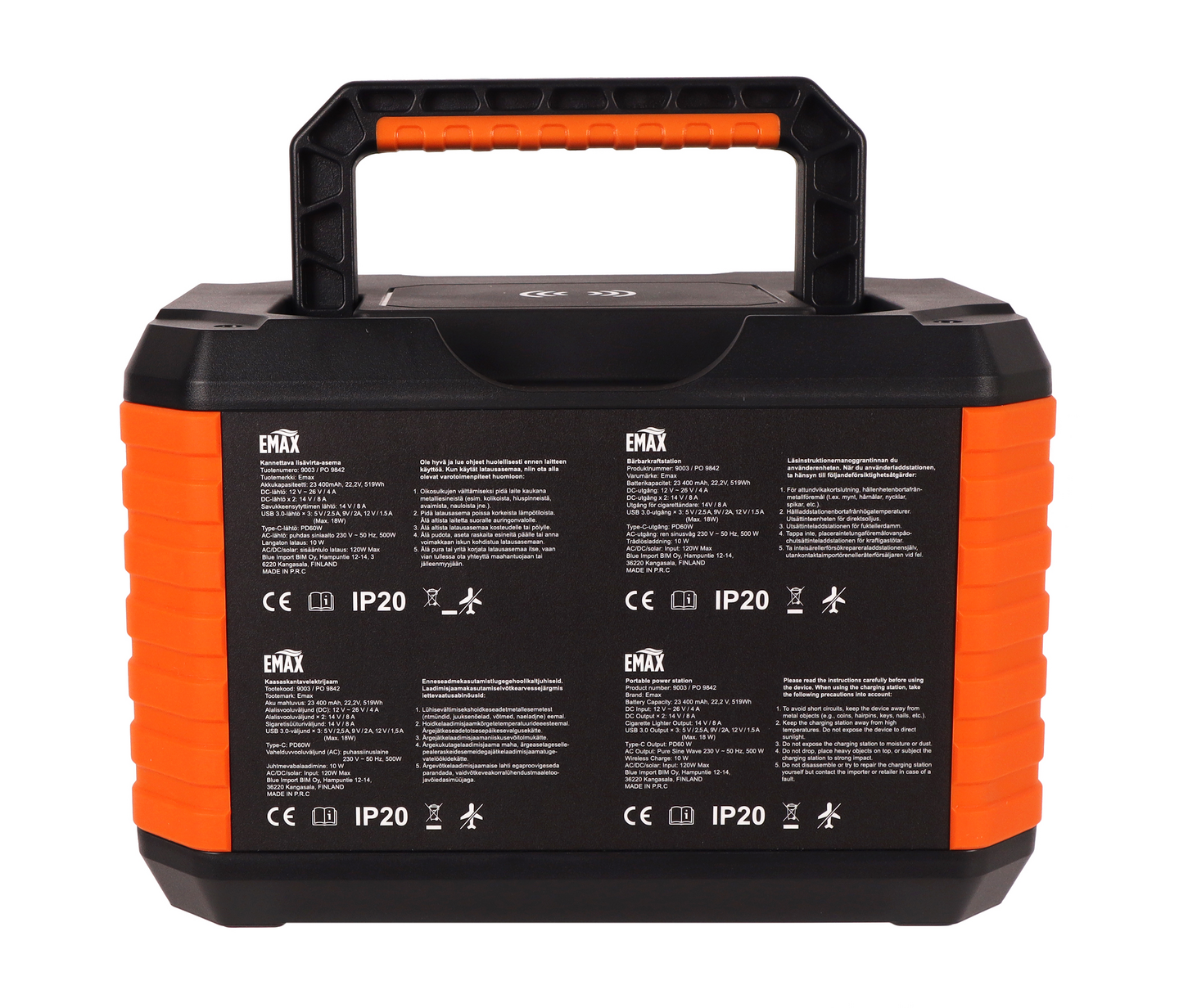 Latausasema Emax 500W, 519Wh