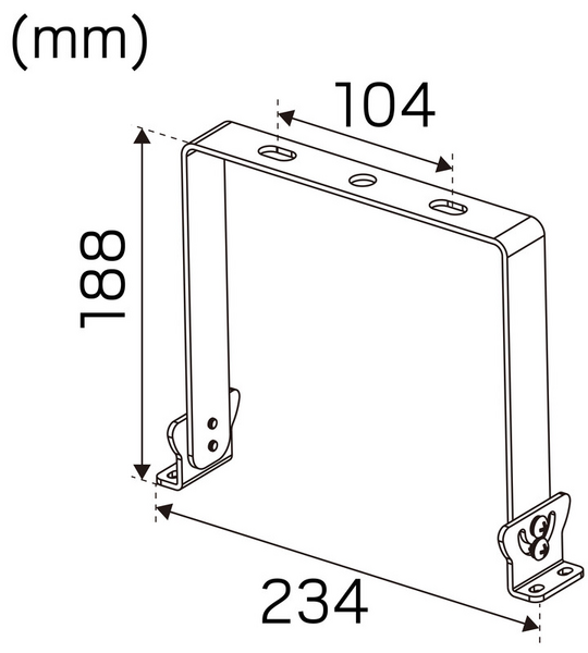 Katto-/seinäkiinnike Highlite musta
