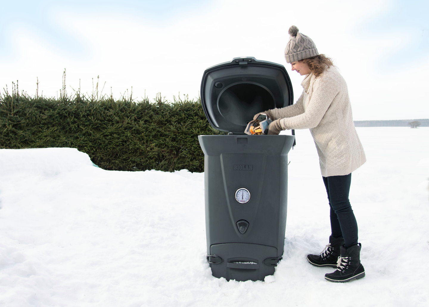 Pikakompostori Biolan 220 Eco tummanharmaa