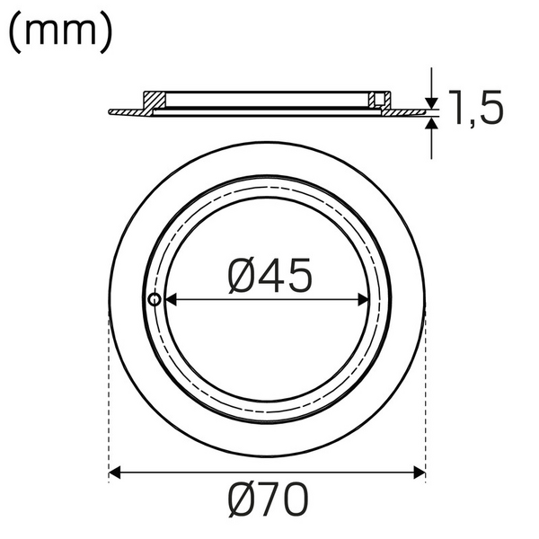 Mekaaninen Lisätarvike Hide-a-lite Optic Kehys Xs 70 Ø45 valkoinen