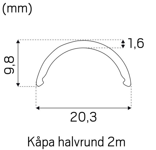 Kupu Alukiskoon Hide-a-lite huurrettu 2m 4201758