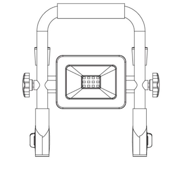 Työmaavalaisin OPAL E-fect Ii 10w 800lm IP44 ladattava