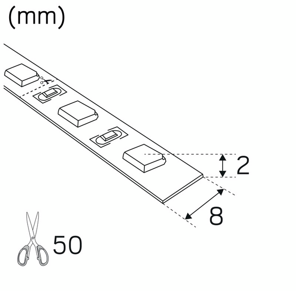 Led-nauha Hide-a-lite Ledstrip Rx Hdi IP20 24v 3000K 5m