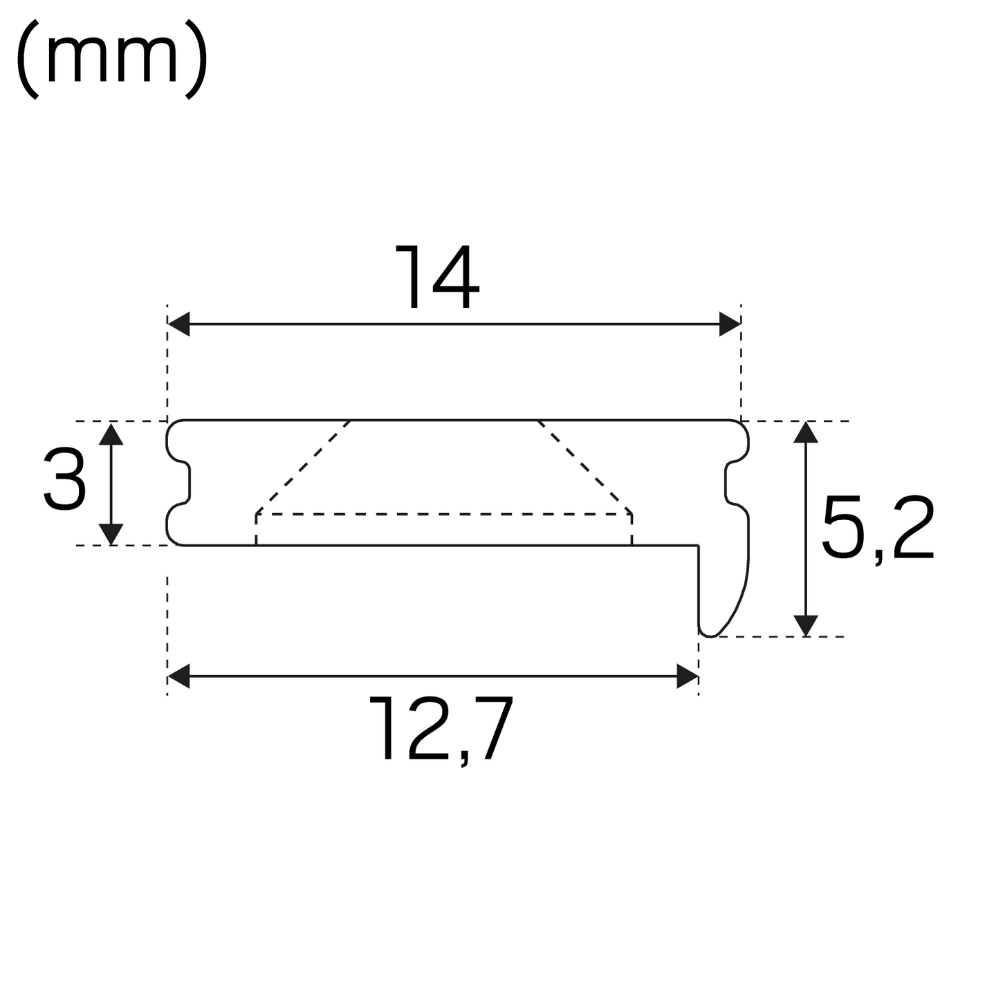 Profiili Hide-a-lite Art Slim valkoinen 2m