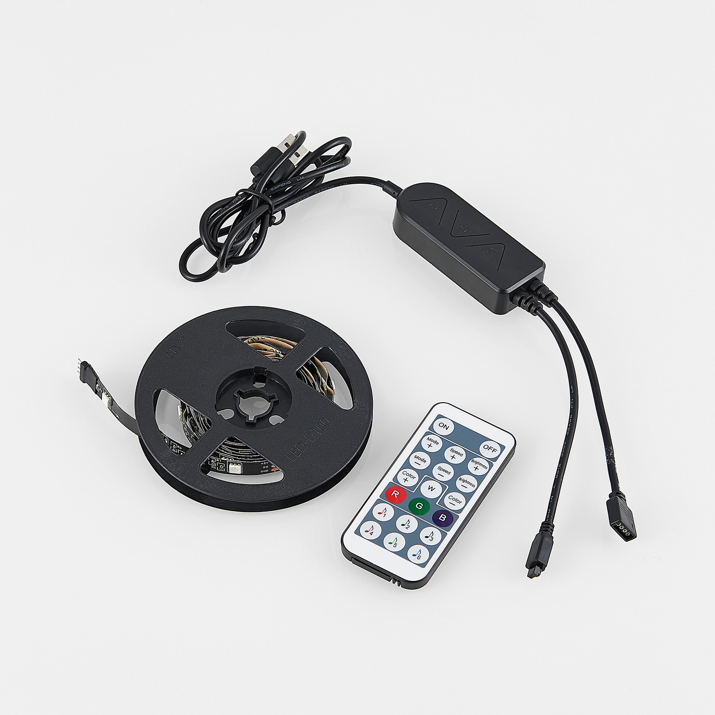 Led-nauha TRIO Screen 2,5W 1,2m RGB musta