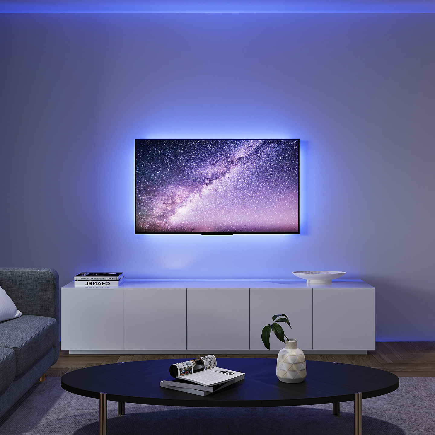 Led-nauha TRIO Screen 6,5W 3m RGB musta