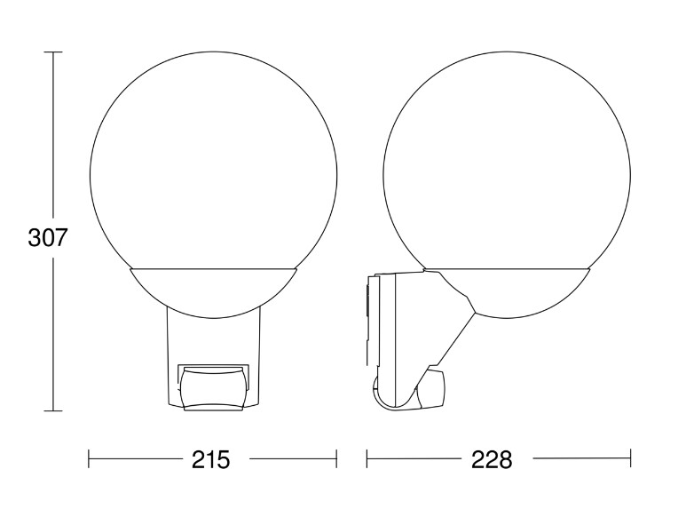 Tunnistinvalaisin STEINEL L585S 60W E27 musta
