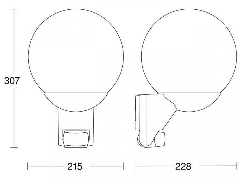 Tunnistinvalaisin STEINEL L585S 60W E27 valkoinen