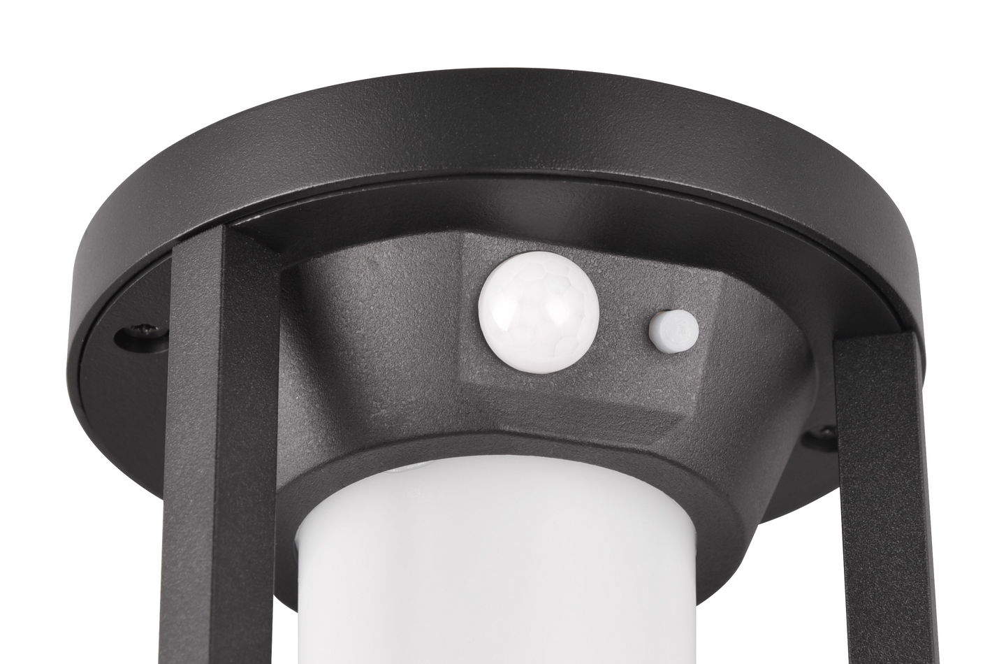 Aurinkokennopylväsvalaisin TRIO Carmo led 25cm IP54 liiketunnistin mattamusta