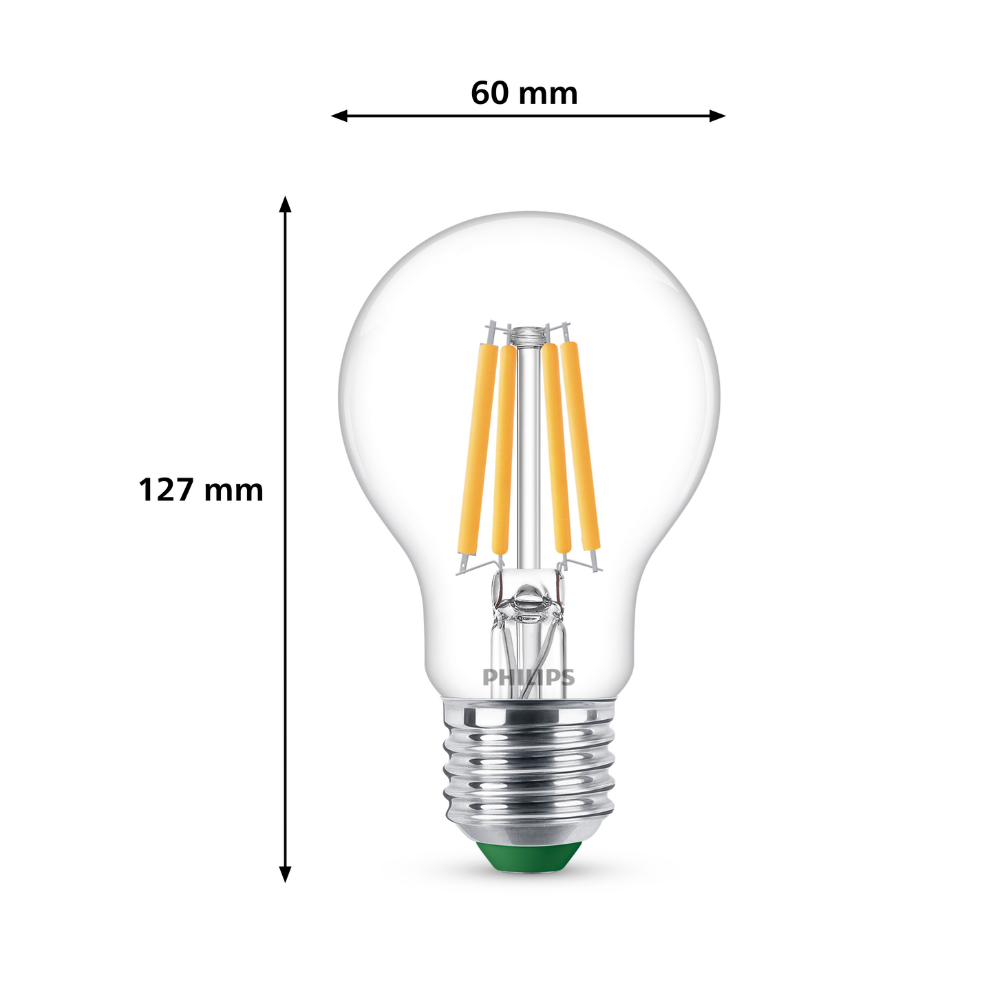 Led-lamppu Philips Ultra Efficient 40W E27 2700K 485lm läpinäkyvä lasi
