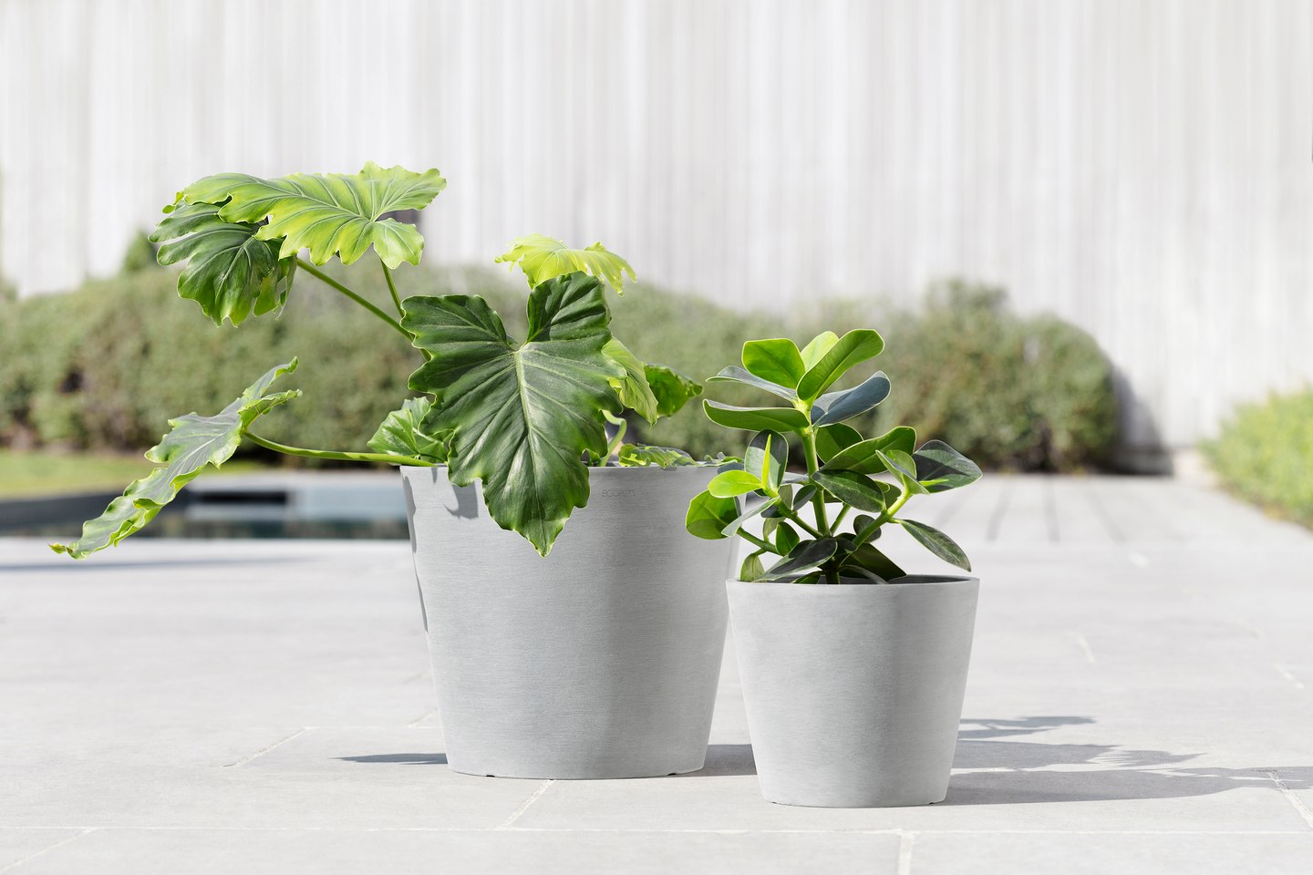 Ruukku Ecopots Amsterdam 30cm valkoharmaa