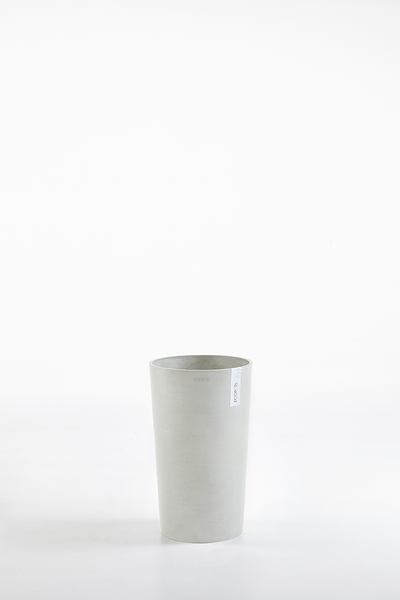 Ruukku Ecopots Amsterdam keskikorkea 50cm valkoharmaa