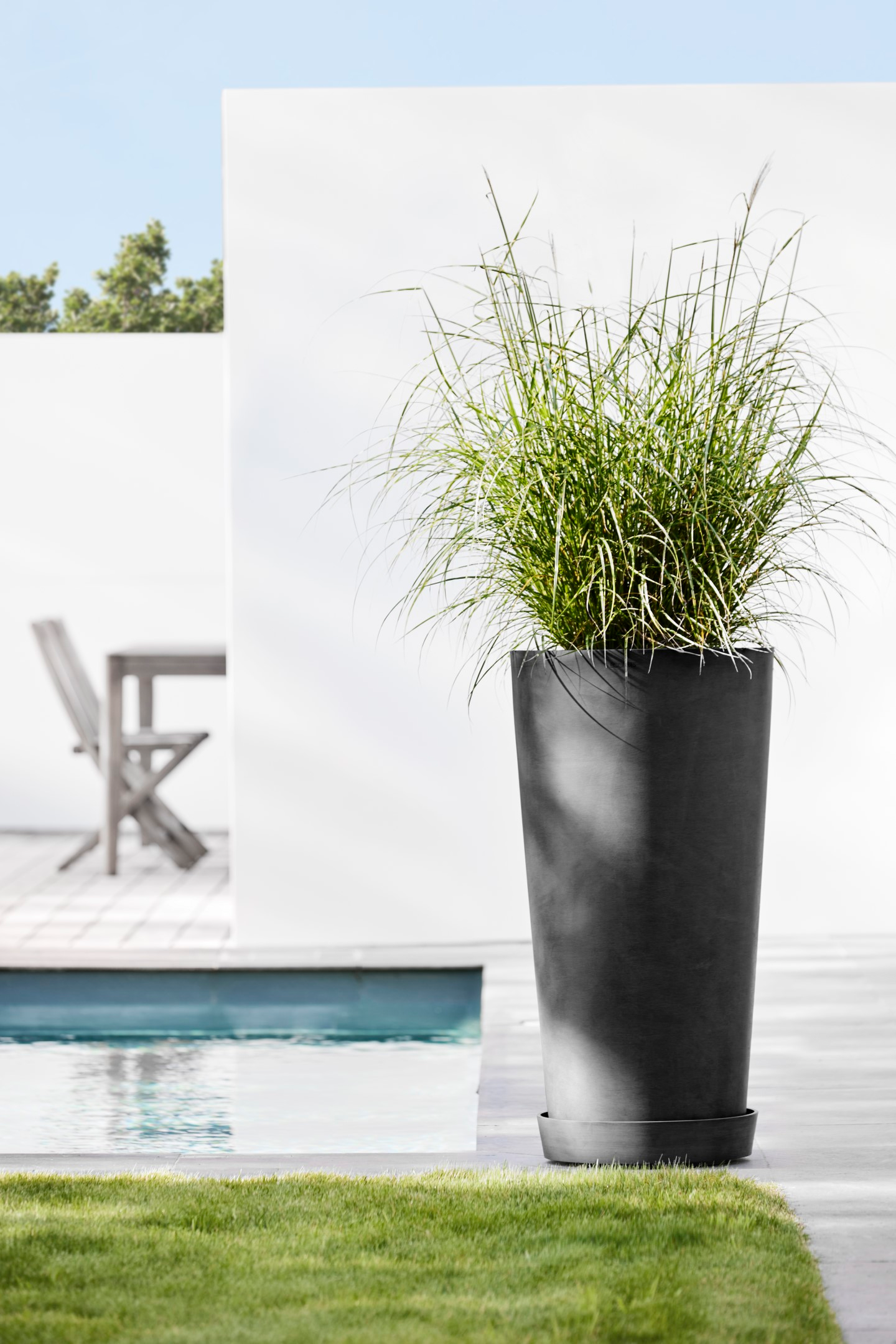 Ruukku Ecopots Amsterdam korkea 90cm tummanharmaa