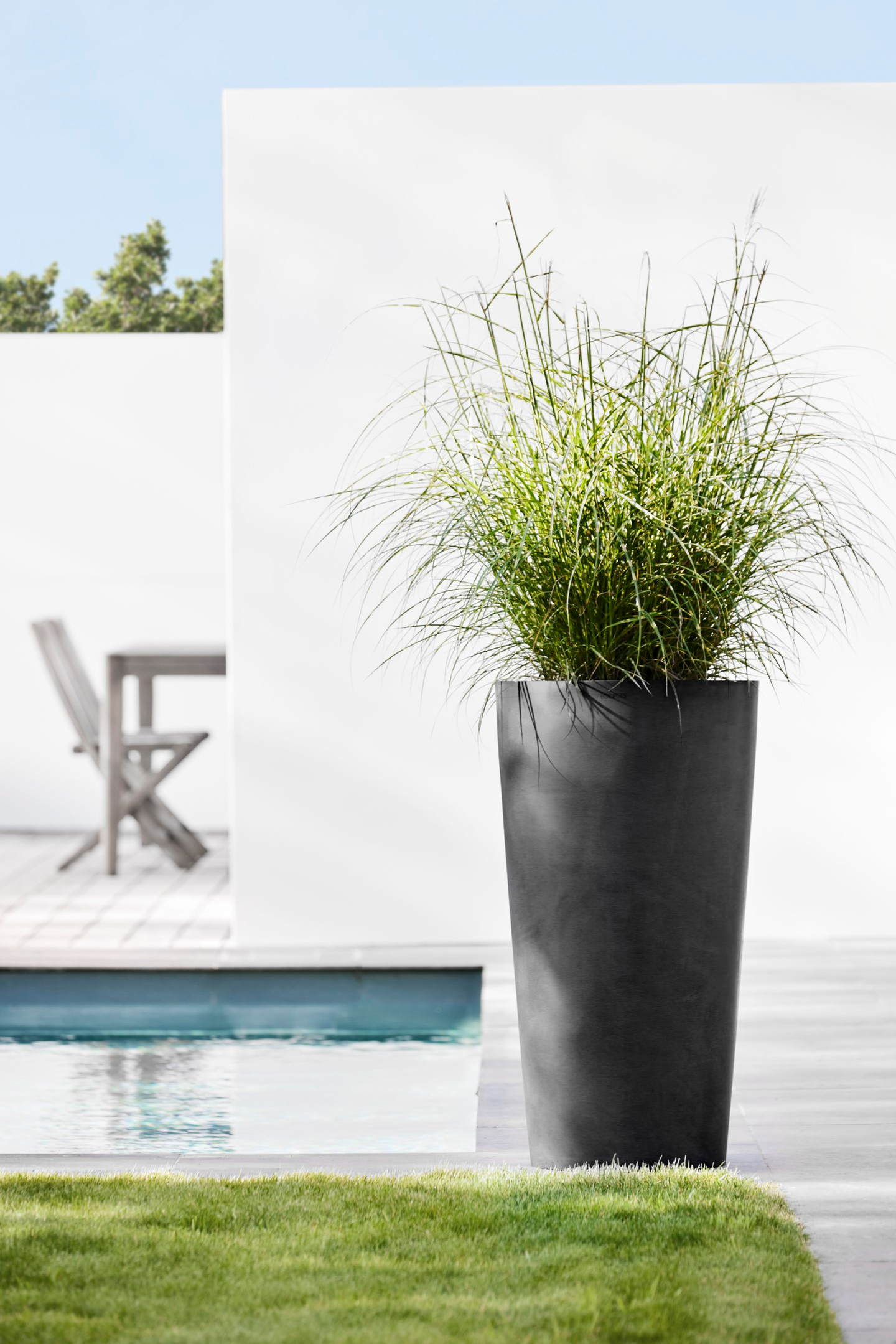 Ruukku Ecopots Amsterdam korkea 90cm tummanharmaa