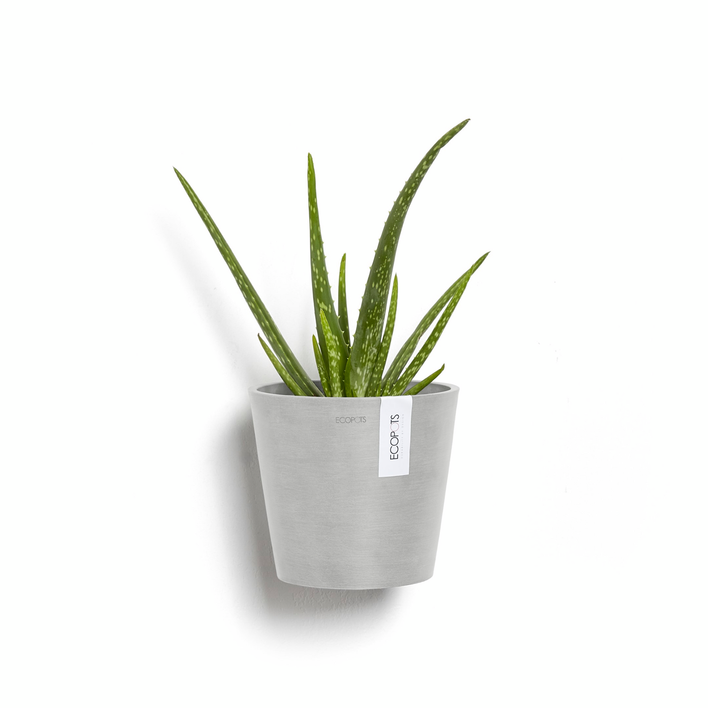 Seinäruukku Ecopots Amsterdam 20cm valkoharmaa