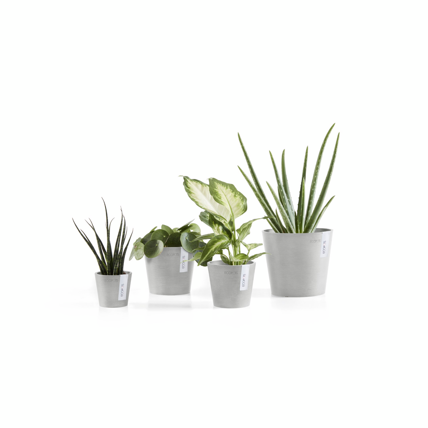 Ruukku Ecopots Amsterdam mini 17cm valkoharmaa