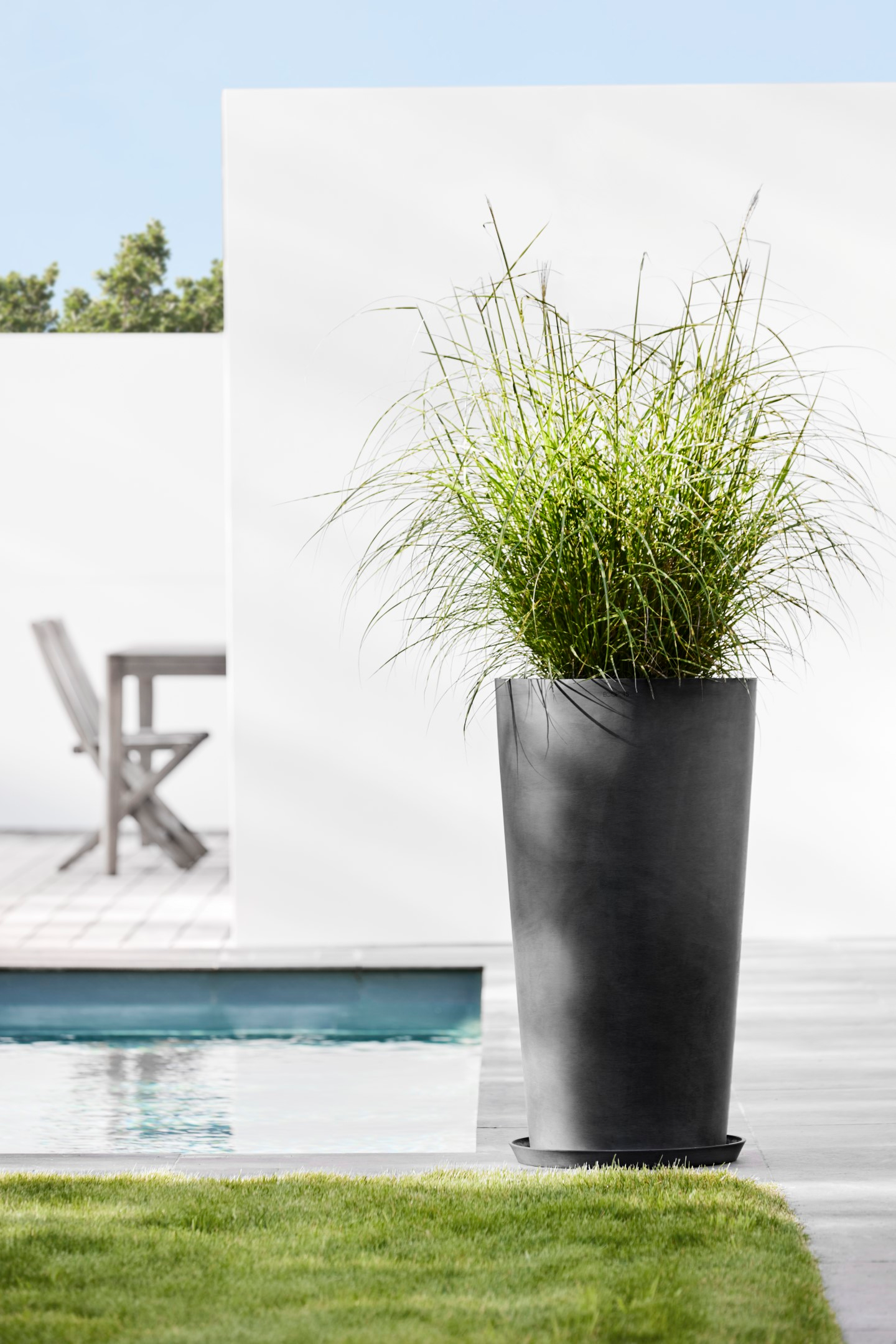 Ruukku Ecopots Amsterdam korkea 90cm tummanharmaa