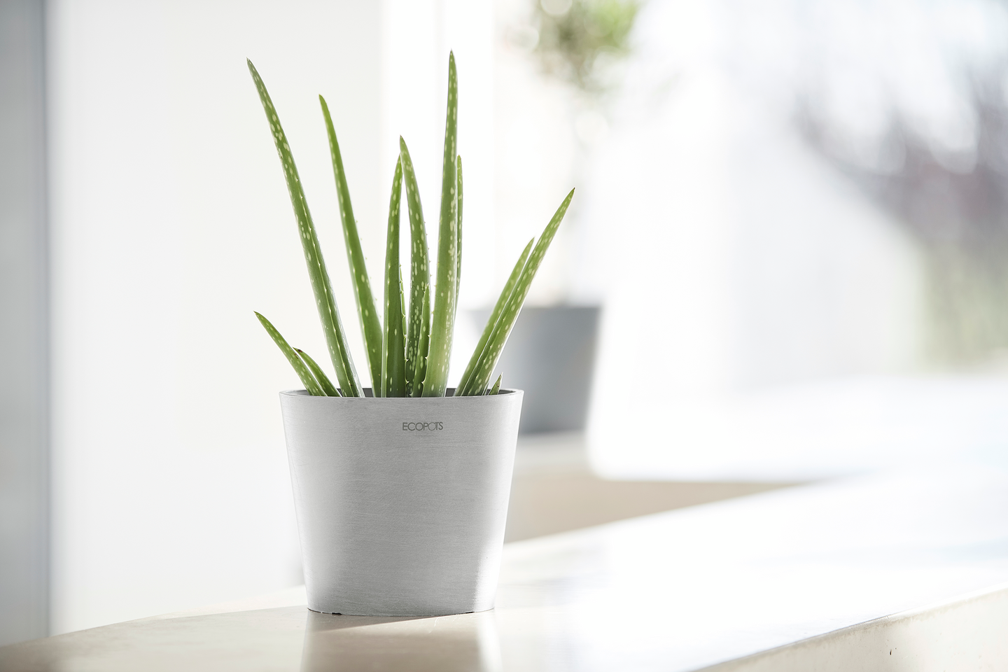 Ruukku Ecopots Amsterdam mini 17cm valkoharmaa