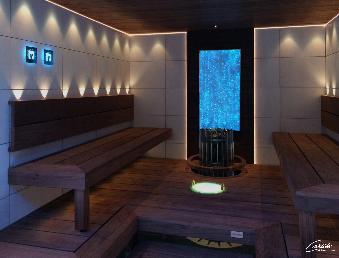 Saunan lämpömittari Cariitti Sq valokuitu