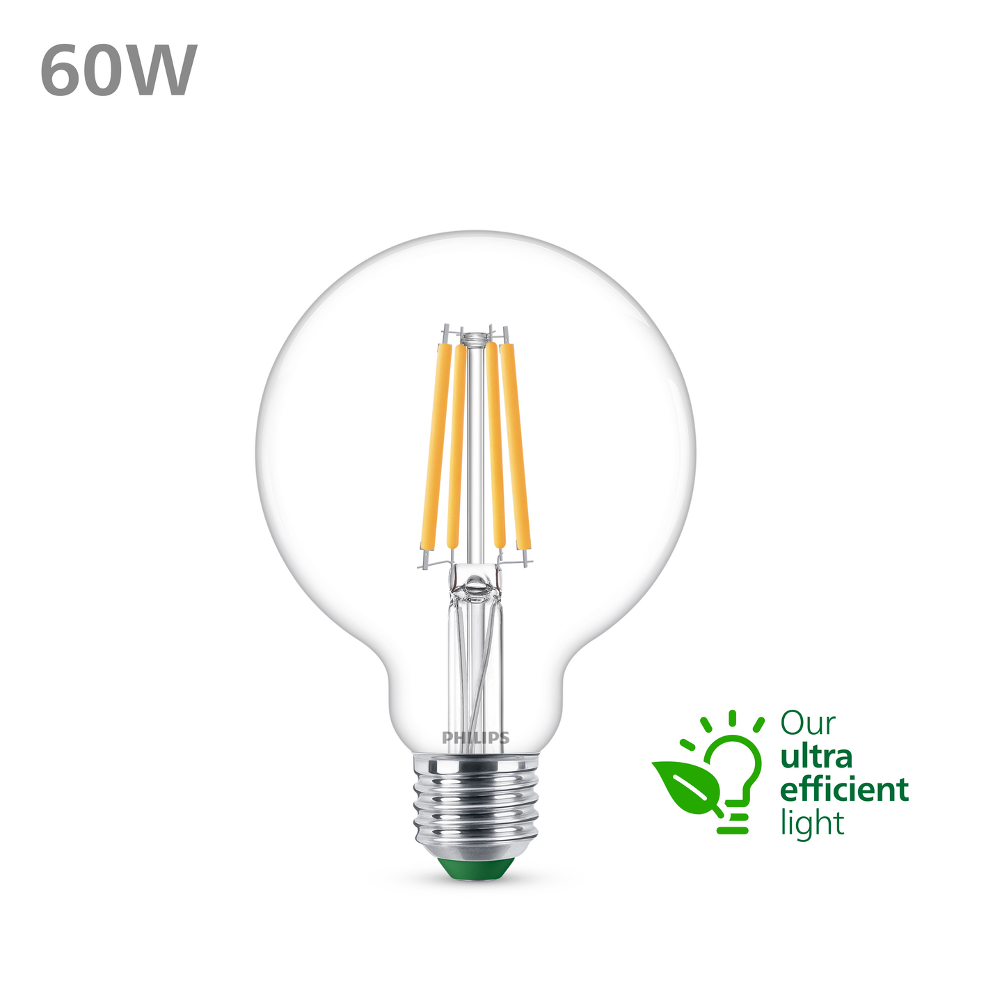 Led-lamppu Philips Ultra Efficient 60W E27 2700K 840lm läpinäkyvä lasi