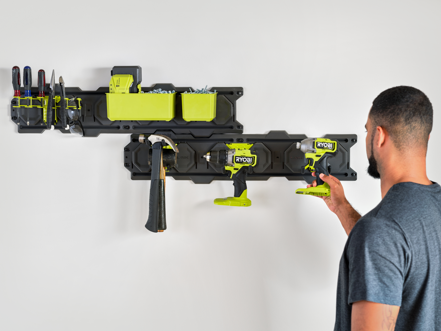 Seinäkiskot Ryobi RSL2WR-2 2kpl LINK™-säilytysjärjestelmä