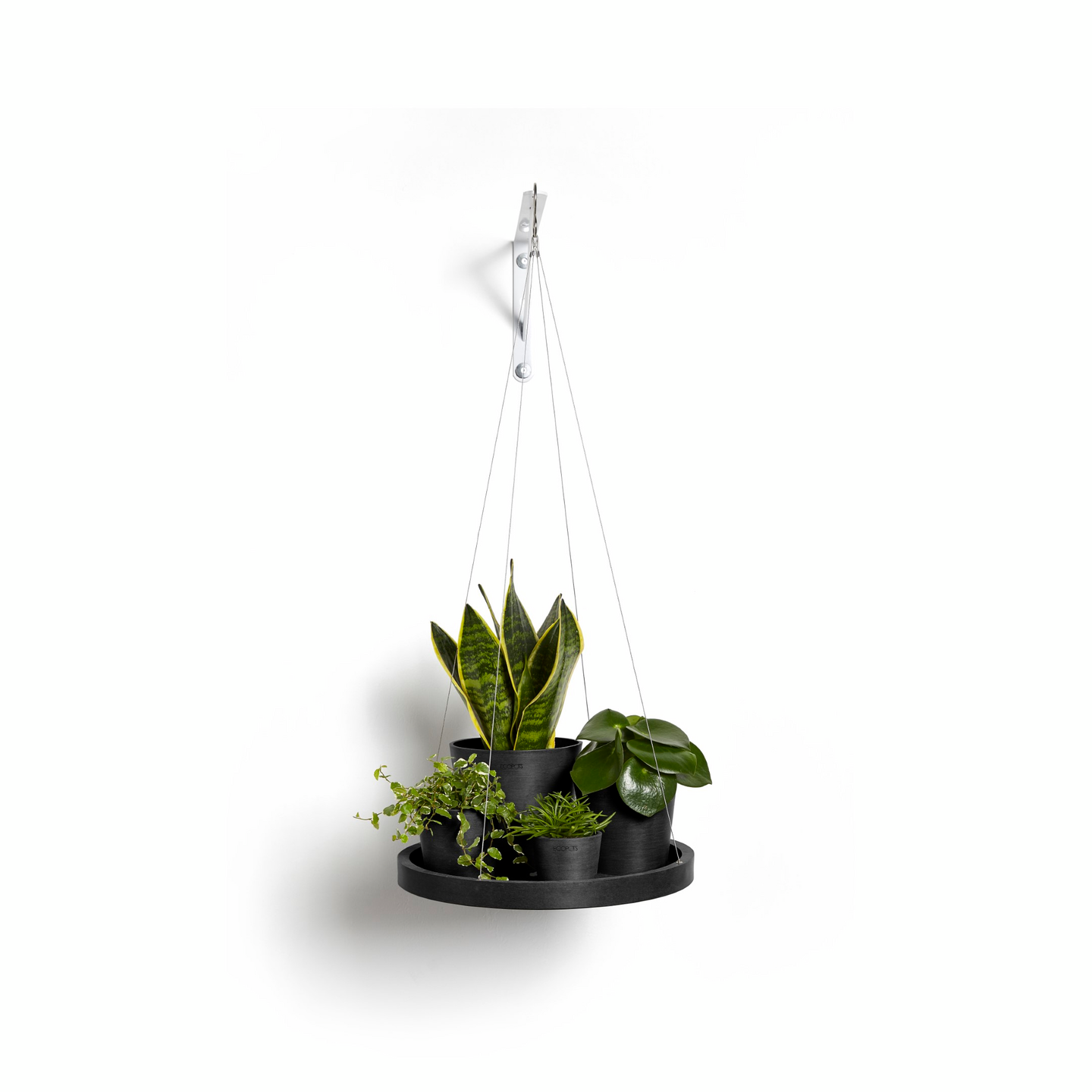 Aluslautanen ripustetava Ecopots 36cm tummanharmaa