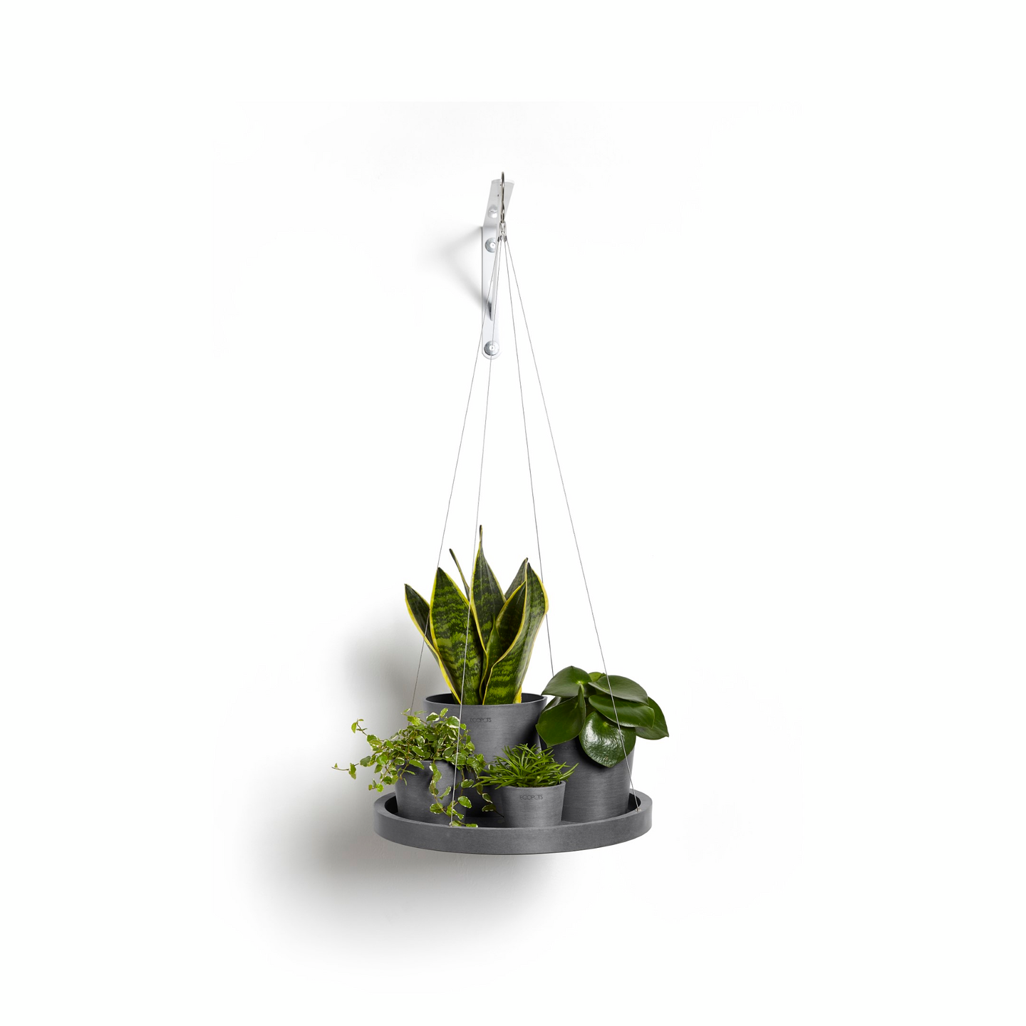 Aluslautanen ripustettava Ecopots 36cm harmaa