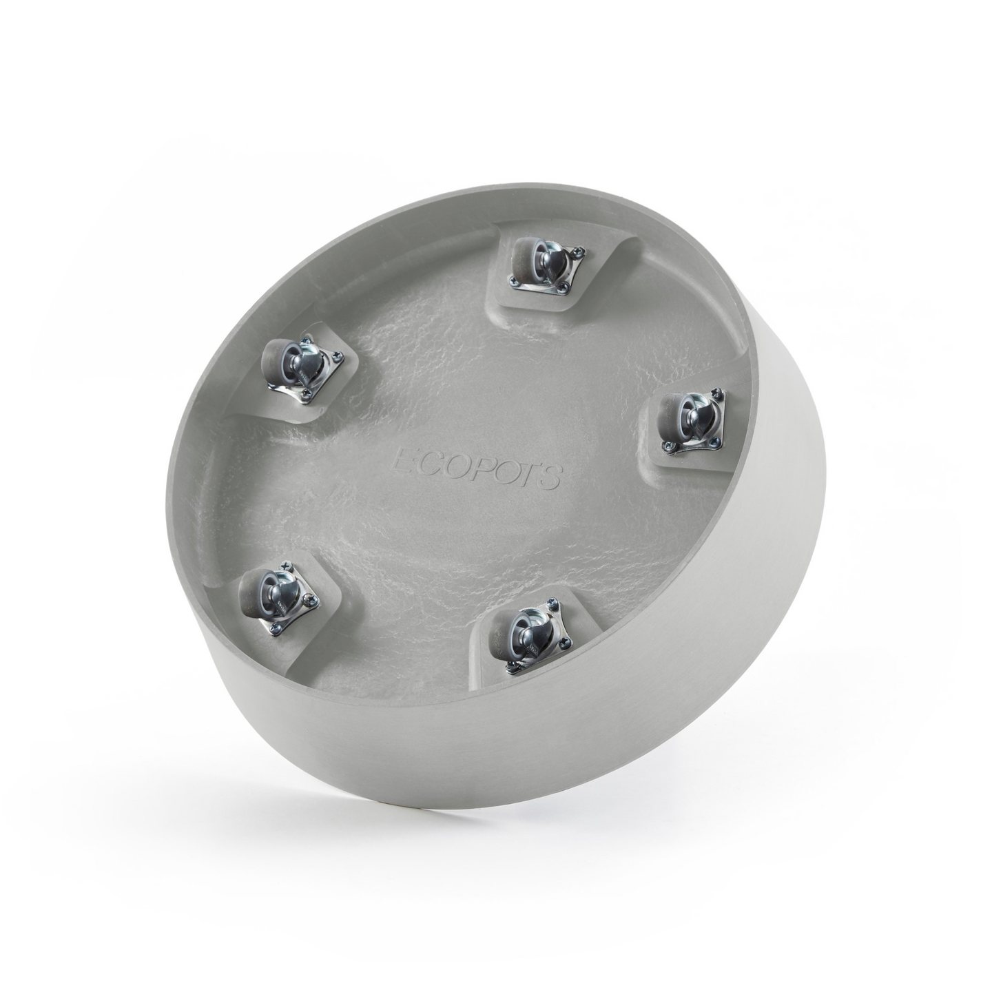 Aluslautanen pyörillä Ecopots 50cm valkoharmaa