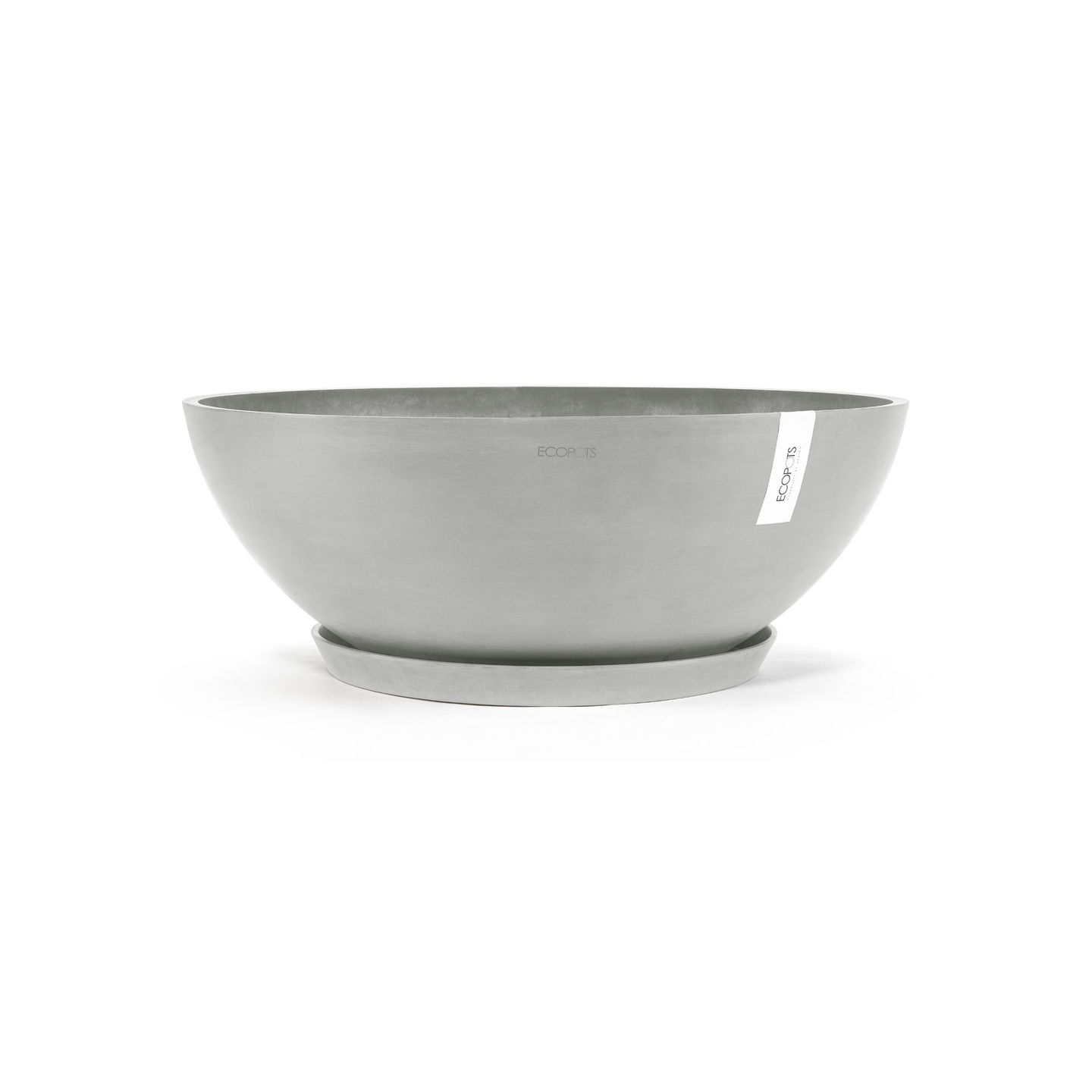 Aluslautanen Ecopots Amsterdam 50cm valkoharmaa