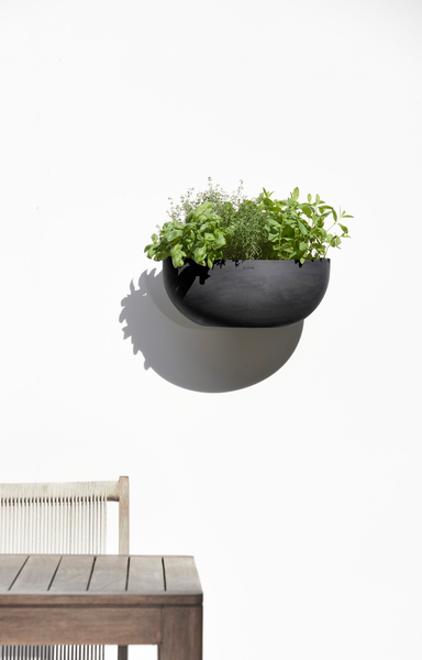 Seinäruukku Ecopots Sofia 43cm tummanharmaa