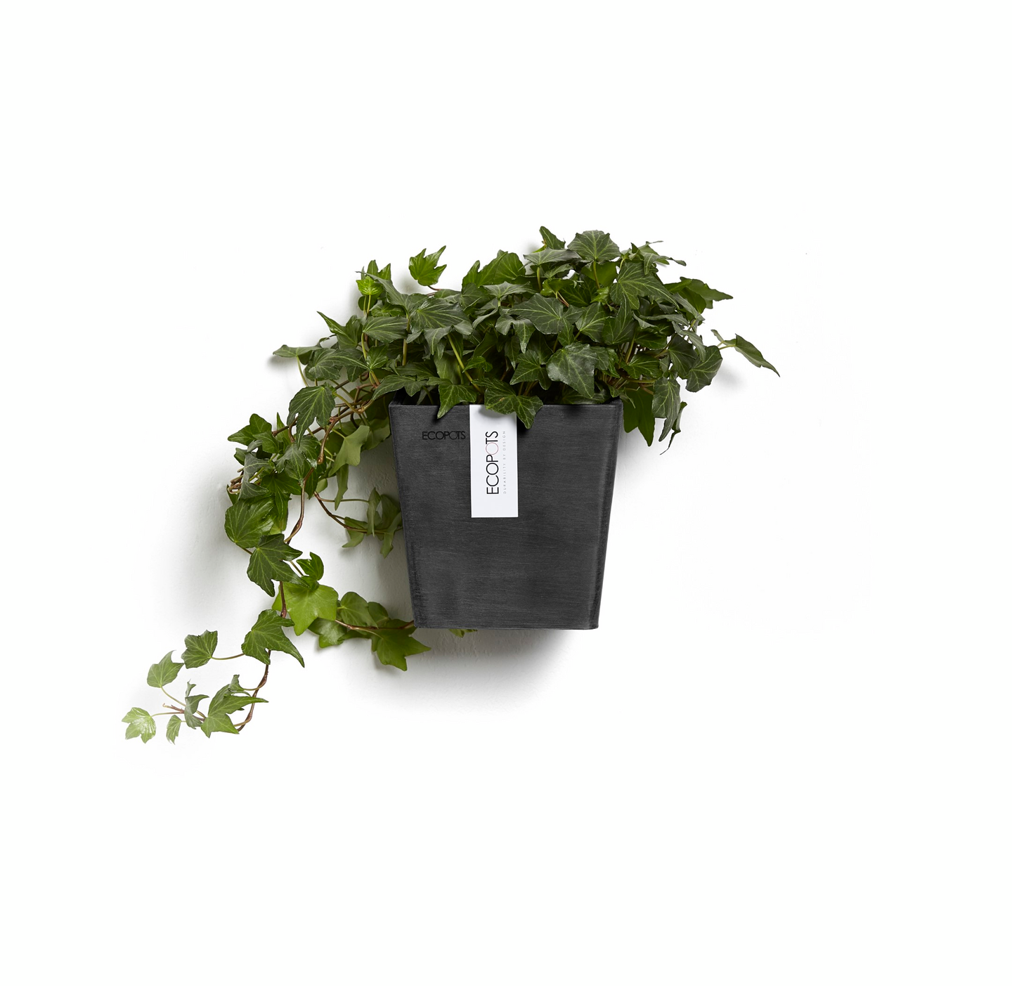 Seinäruukku Ecopots Manhattan 35cm tummanharmaa