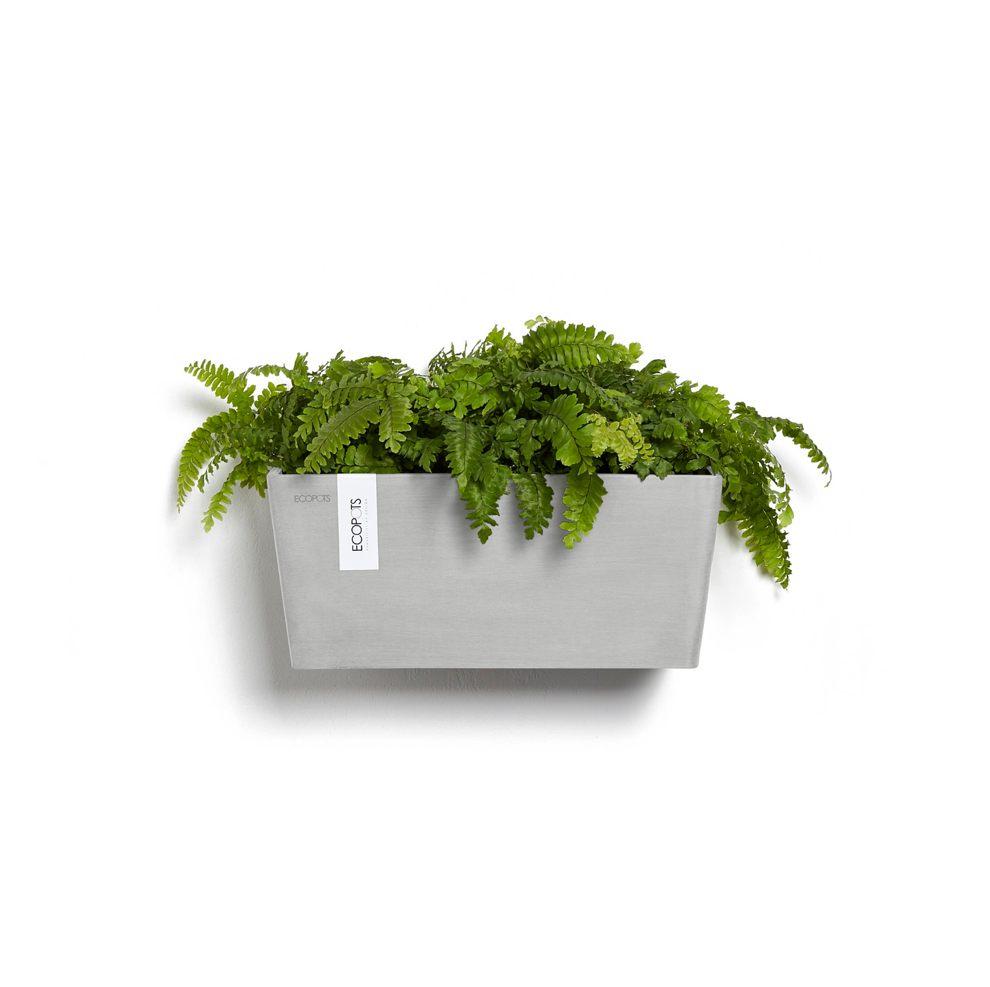 Seinäruukku Ecopots Manhattan 35cm valkoharmaa