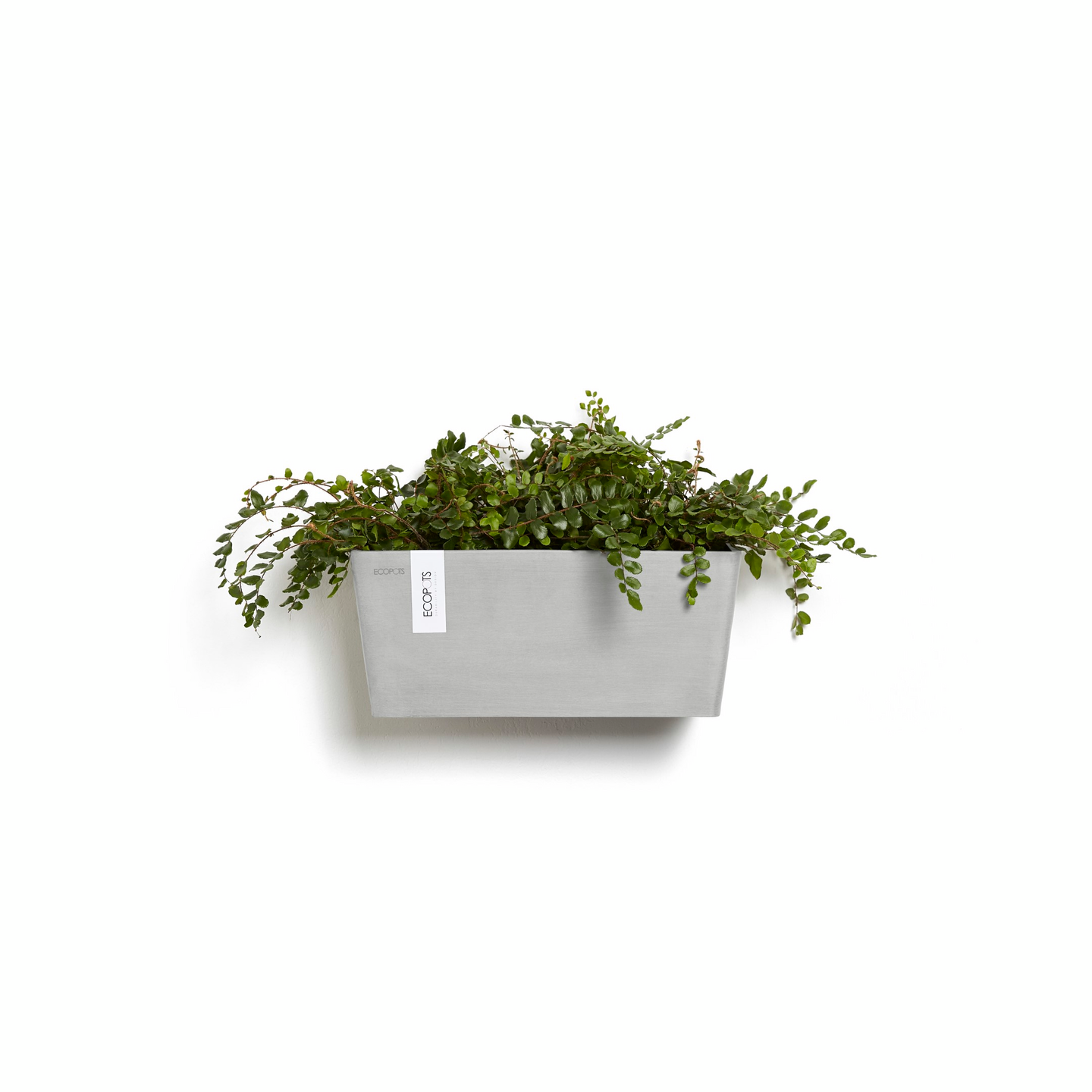 Seinäruukku Ecopots Manhattan 35cm valkoharmaa