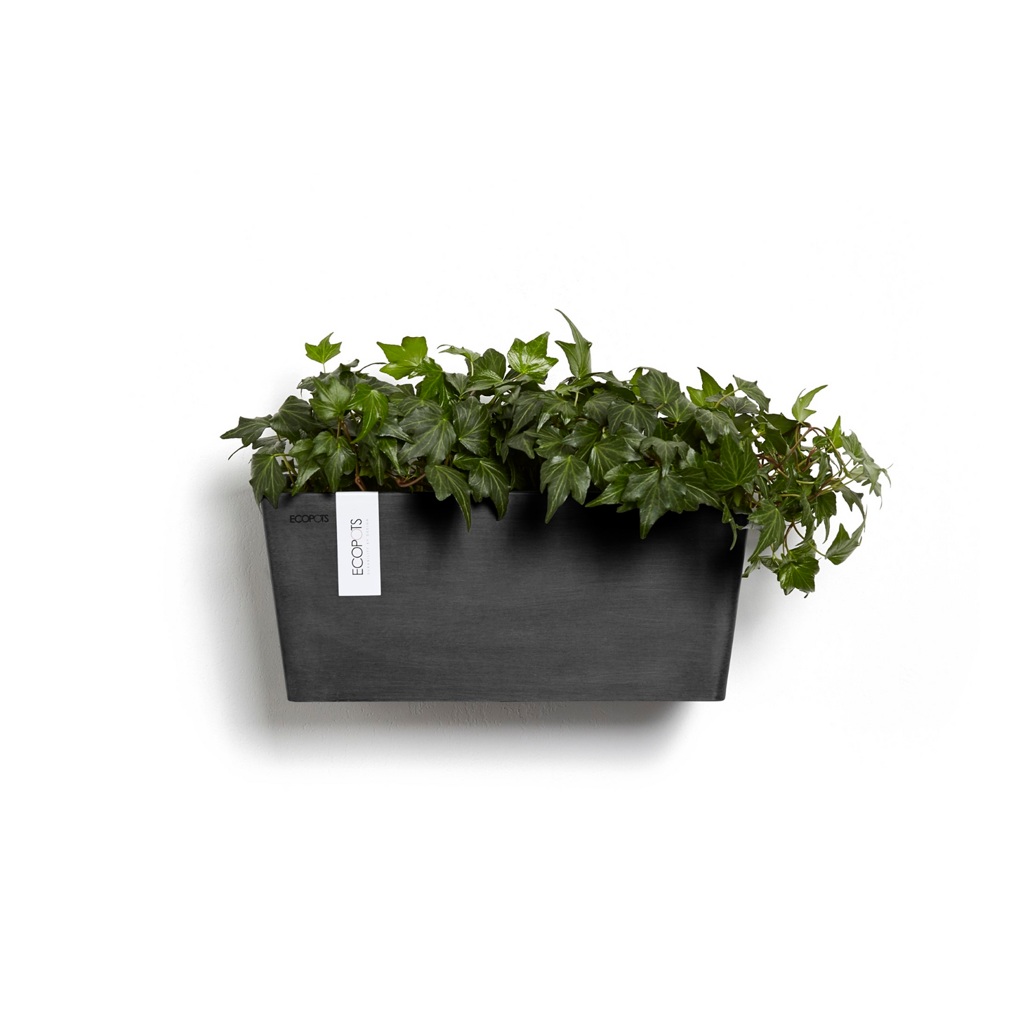 Seinäruukku Ecopots Manhattan 35cm tummanharmaa