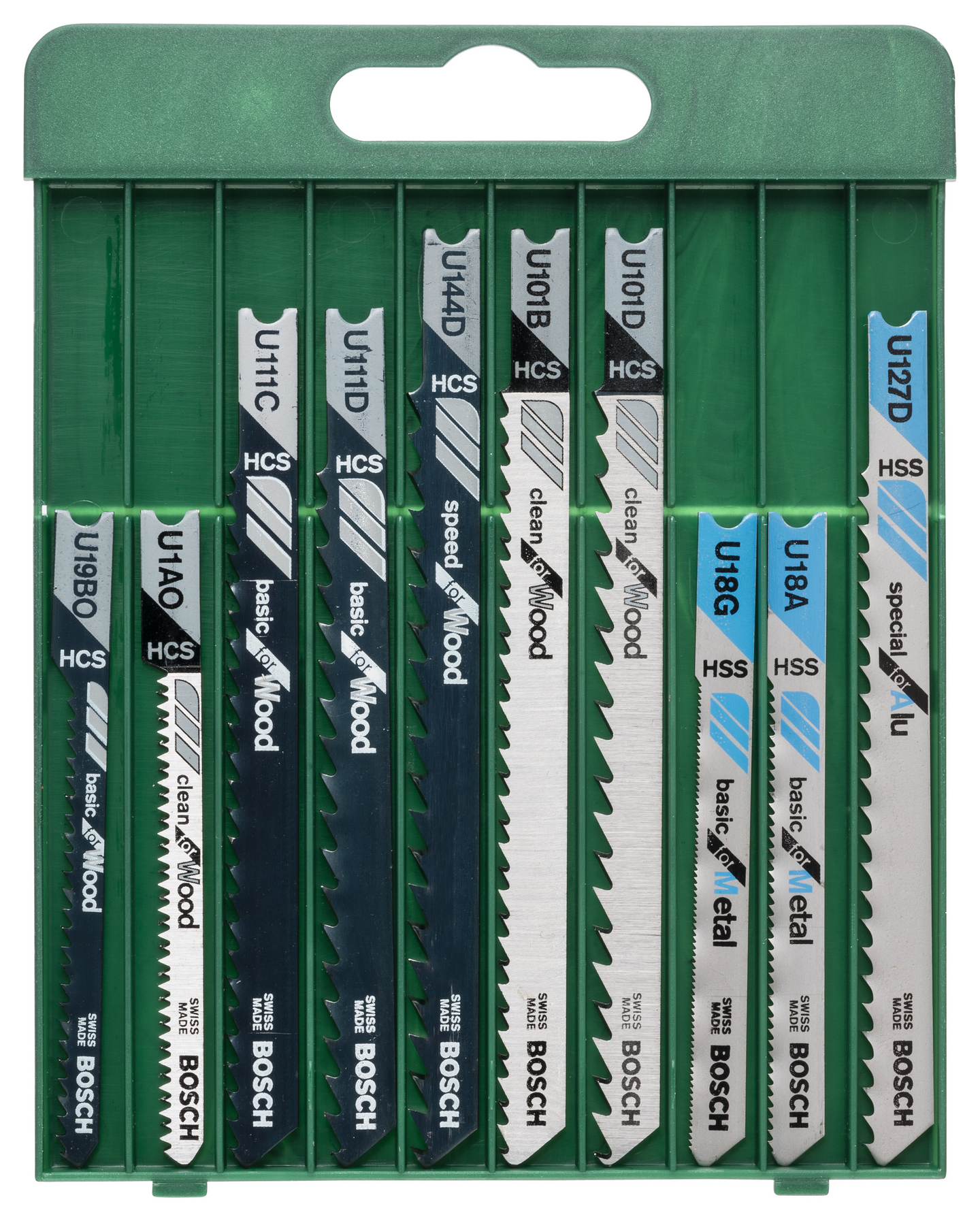 Pistosahanteräsarja Bosch U-kiinnitys puu/metalli 10-osainen