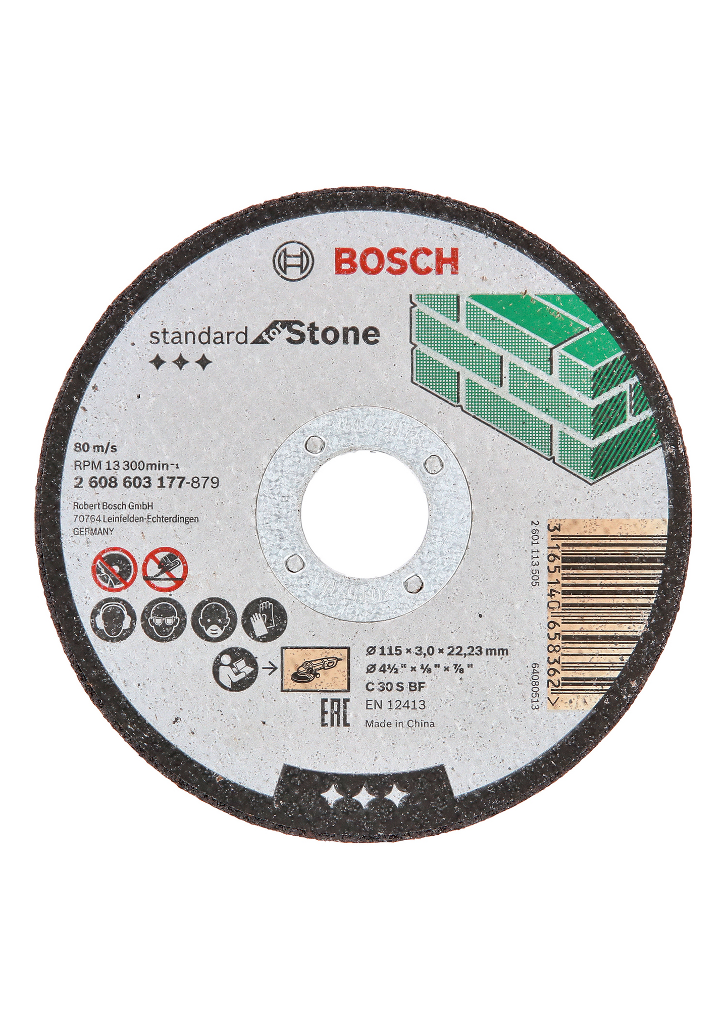 Katkaisulaikka Bosch 115x3,0mm kivi Standard for Stone
