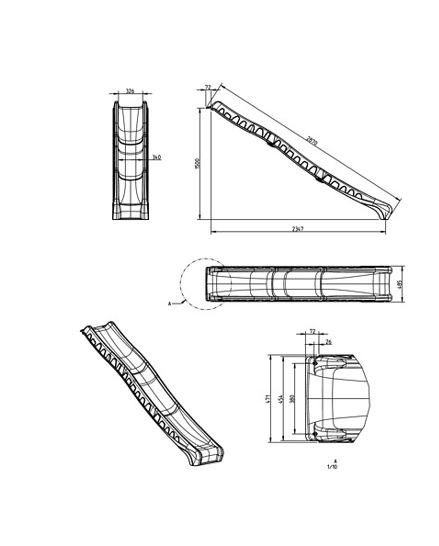 Liukumäki telineellä Mark 93X117X161cm