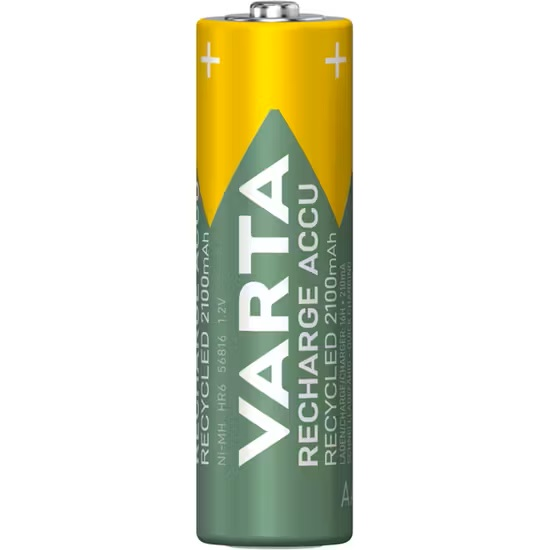 BATTERI VARTA RECHARGE AA NI-MH 2100MAH RECYCLED 4P