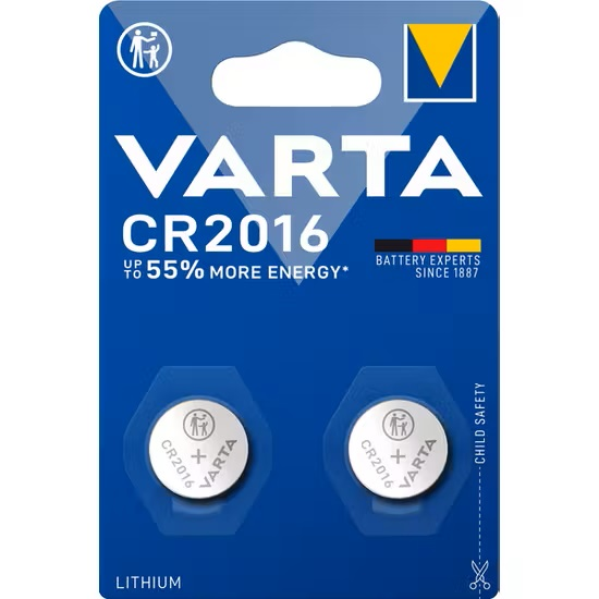 BATTERI VARTA KNAPPCELL LITHIUM CR2016 2ST