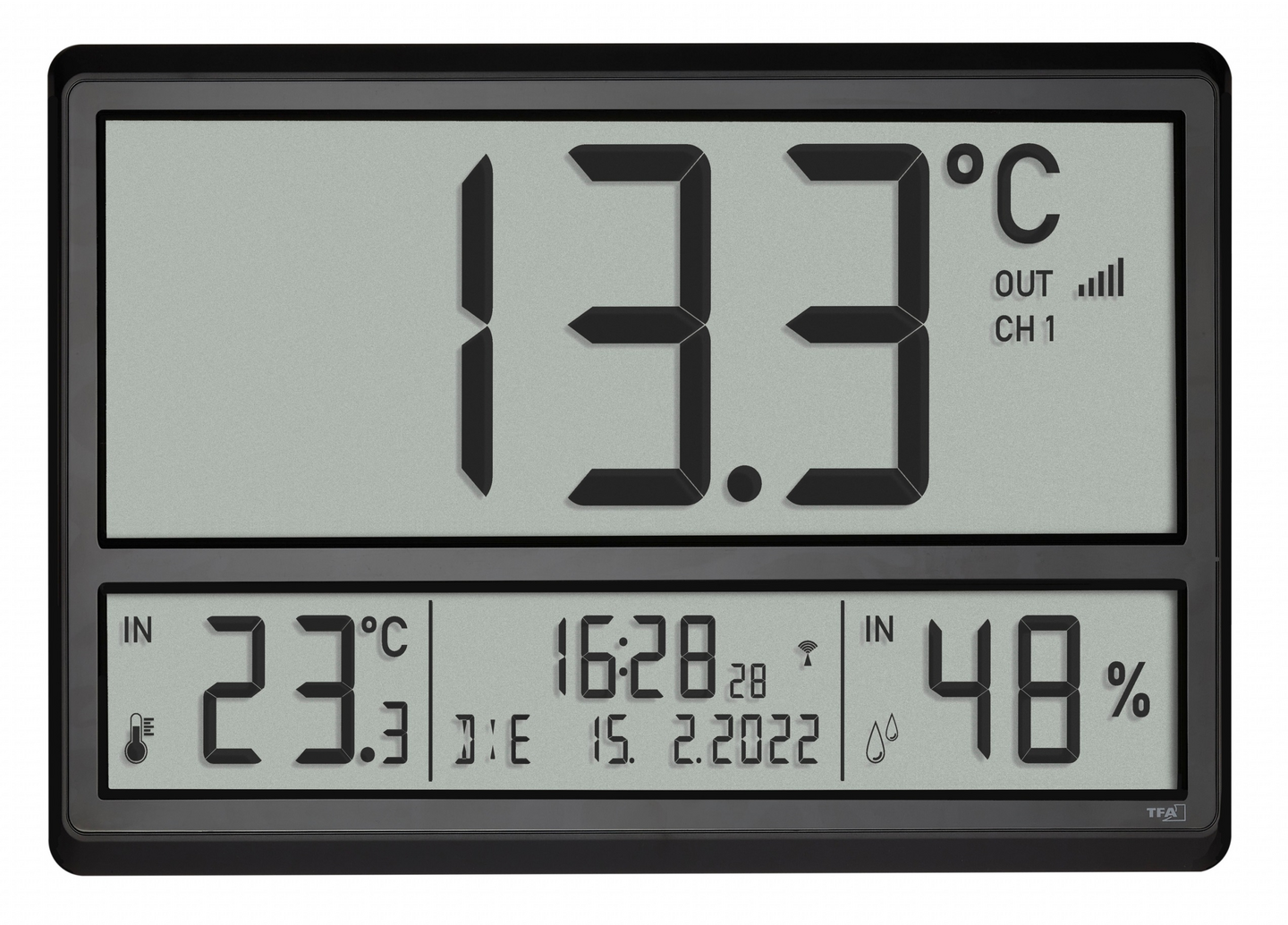 Langaton lämpömittari isolla näytöllä 7650