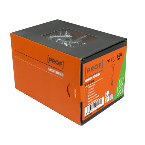 TRÄSKRUV T30 6X50 FZB 200ST PROF