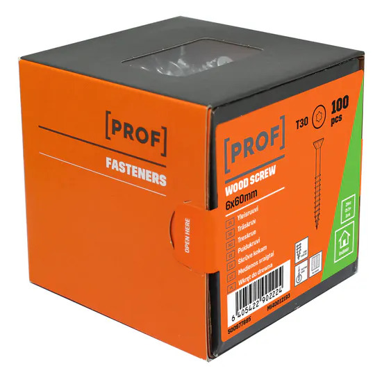 TRÄSKRUV T30 6X60 FZB 100ST PROF