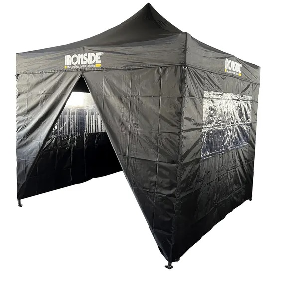 SIDOSTYCKEN VÄGGPACKET TILL ARBETSTÄLT IRONSIDE 3X3 M 
SVART