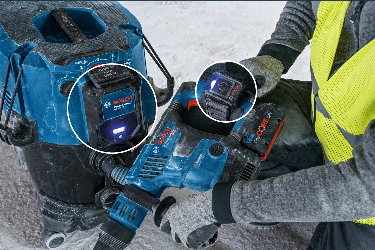 Johdoton Auto-Start -sarja Bosch GCA 30-42 + GCT 30-42