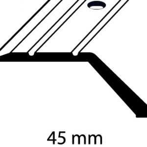 NIVÅLIST DIONE 15X45MM SILVER 1M INKLUSIVE SKRUV